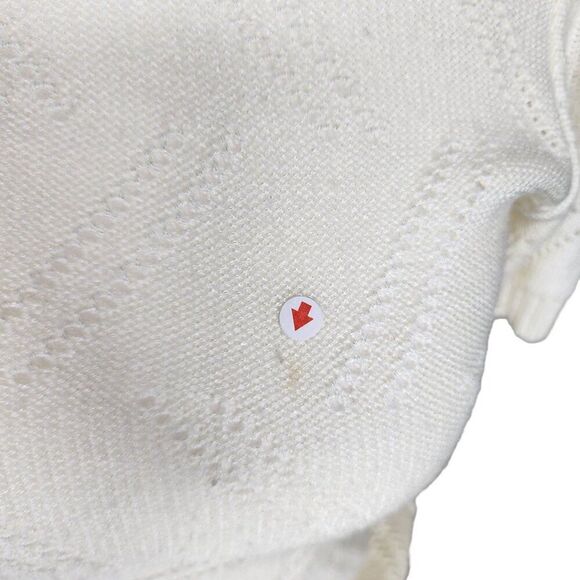 Vintage 70s Keneth Too Short Sleeve Soft Knit Sweater Womens Size S Off White - Picture 2 of 7